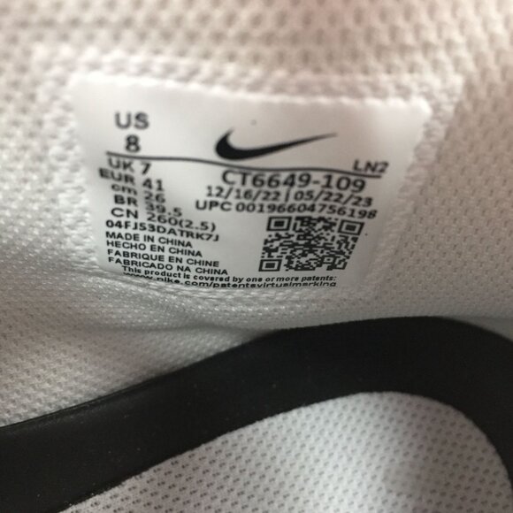 Nike Mens Alpha Menace Pro 3 Football Cleats CT6649-109 White Black Size 12.5 - Picture 10 of 10